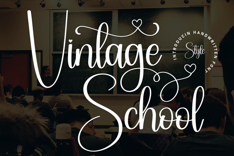 Vintage School Font website image