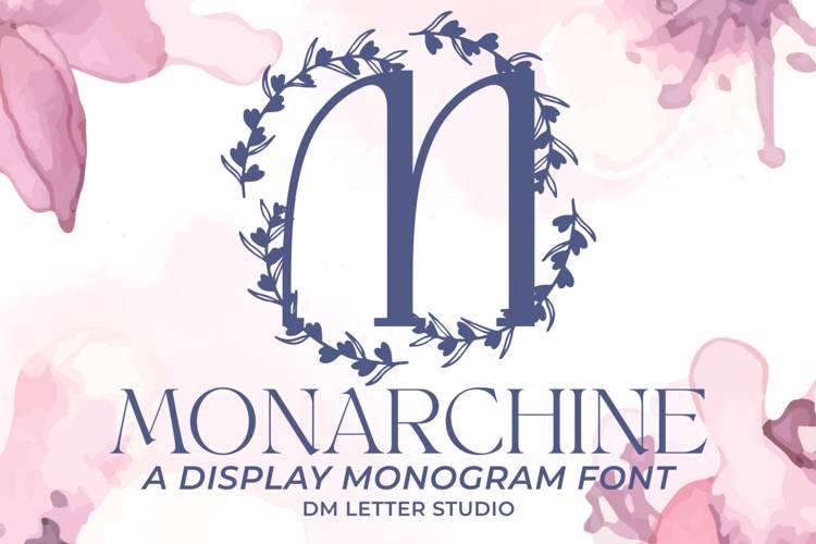 Monarchine Monogram Font website image
