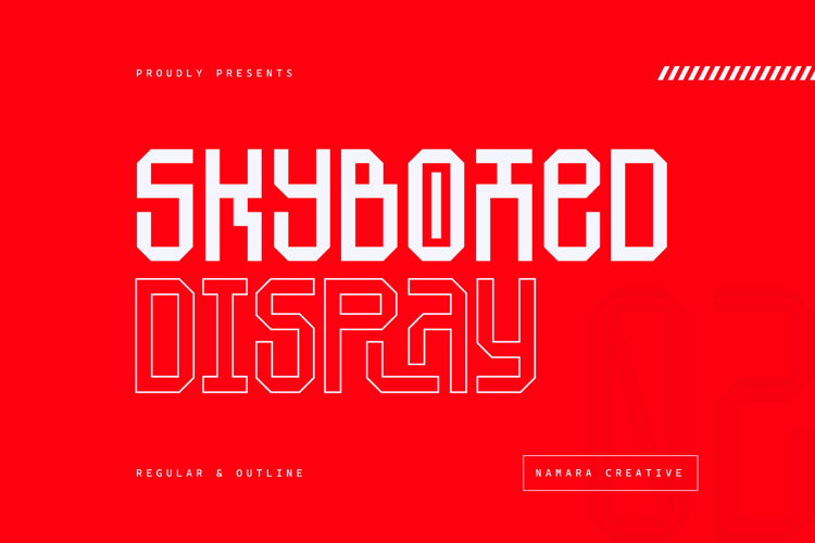 Sky Boxed Display Font website image