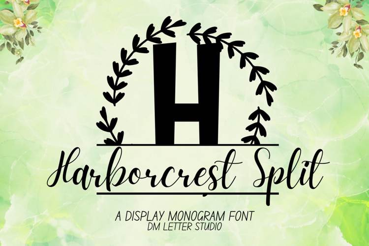 Harborcrest Split Monogram Font website image