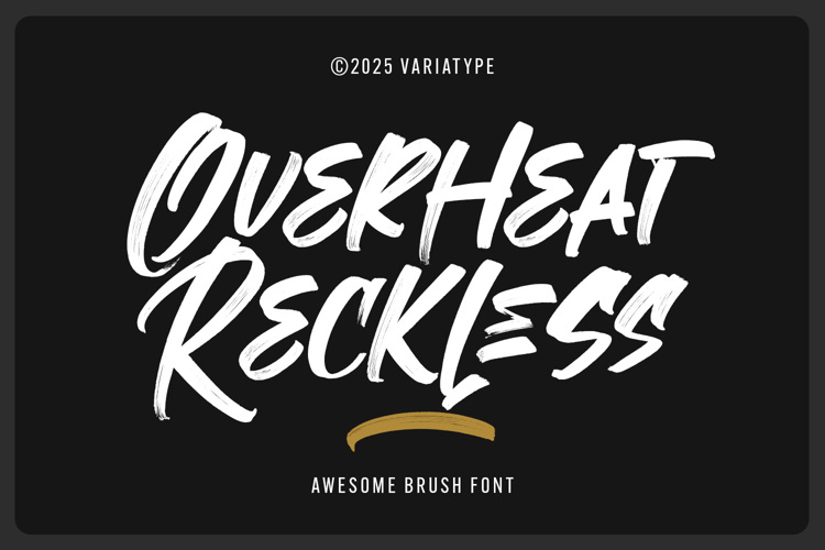 Overheat Reckless Font website image