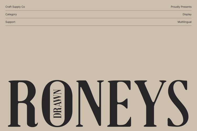 Roneys Drawn Font website image