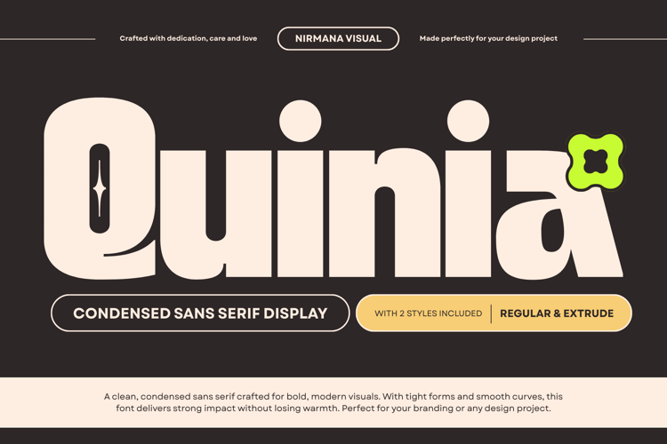 Quinia Retro Font website image