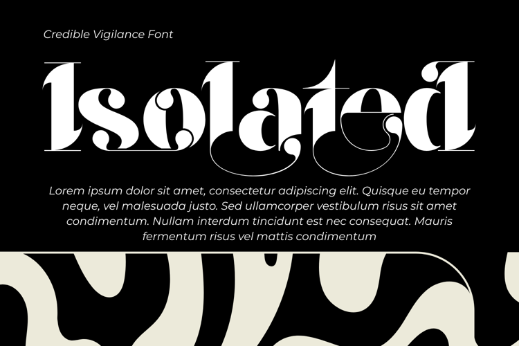 Credible Vigilance Font website image