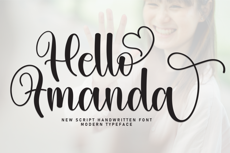 Hello Amanda Font website image