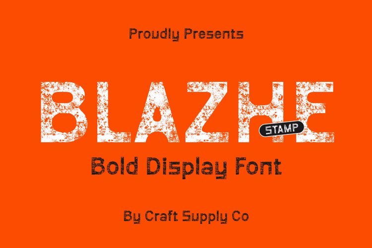Blazhe Stamp Font website image