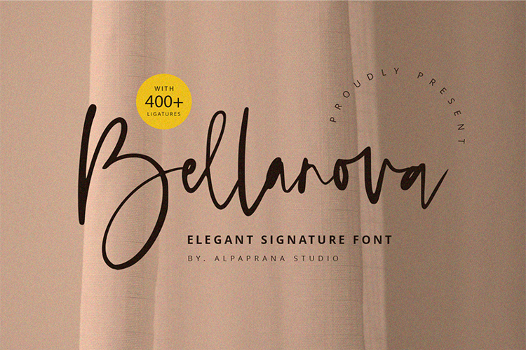 Bellanova Font website image